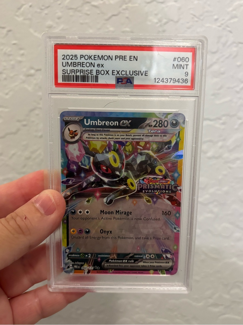 Pokemon Umbreon EX Prismatic Surprise Box Stamped Promo 060/131 PSA 9 Mint